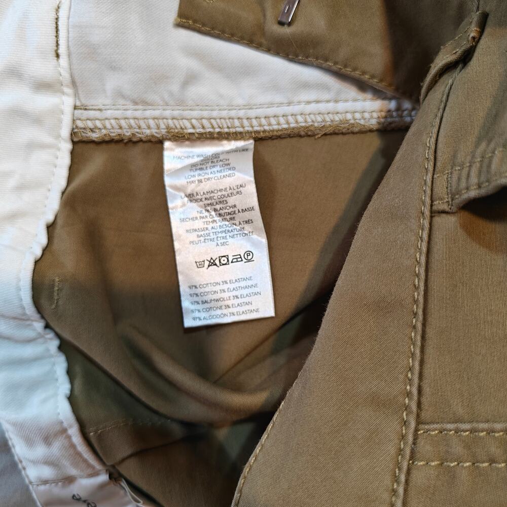 Anthropologie Maeve Curved Cropped Chino Barrel Pants US - Picture 4 of 4